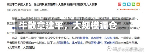 牛散章建平，大规模调仓-第2张图片