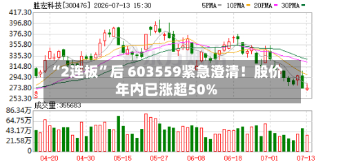 “2连板”后 603559紧急澄清！股价年内已涨超50%-第3张图片