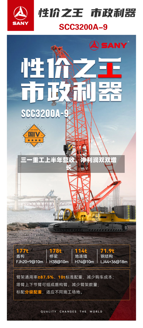 三一重工上半年营收、净利润双双增长-第2张图片