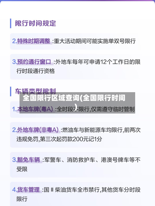 全国限行区域查询(全国限行时间)
