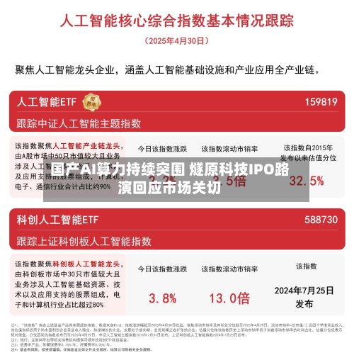 国产AI算力持续突围 燧原科技IPO路演回应市场关切