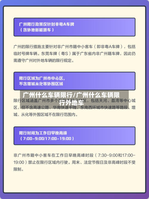 广州什么车辆限行/广州什么车辆限行外地车