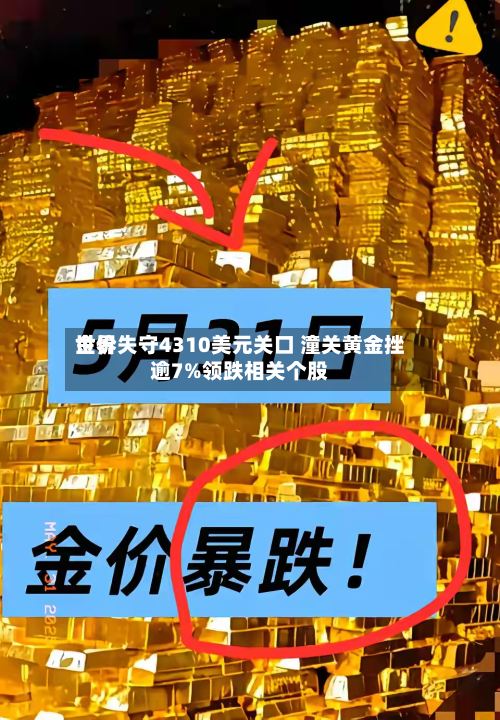 世界金价失守4310美元关口 潼关黄金挫逾7%领跌相关个股-第3张图片