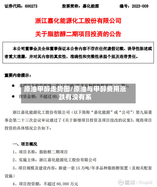 原油甲醇走势图/原油与甲醇费用涨跌有没有系-第2张图片