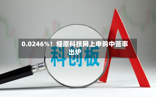 0.0246%！燧原科技网上申购中签率出炉