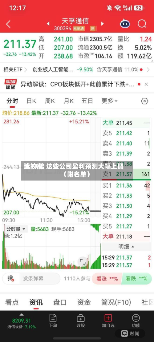 比较高近17倍 这些公司盈利预测大幅上调（附名单）-第2张图片