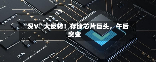 “深V”大反转！存储芯片巨头，午后突变-第2张图片