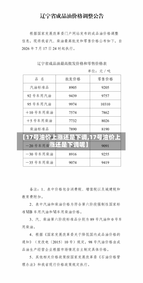 【17号油价上涨还是下调,17号油价上涨还是下调呢】-第3张图片
