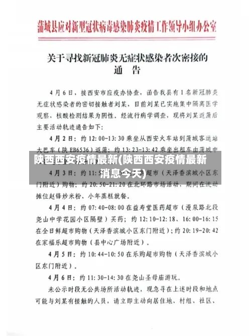 陕西西安疫情最新(陕西西安疫情最新消息今天)