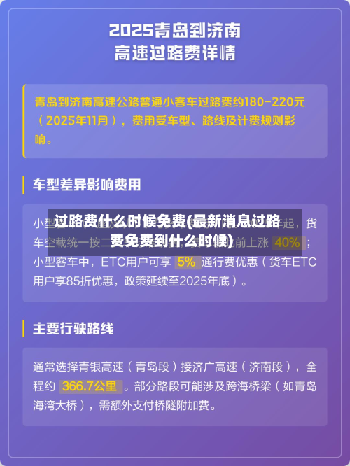 过路费什么时候免费(最新消息过路费免费到什么时候)-第3张图片