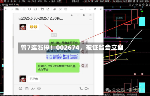 曾7连涨停！002674，被证监会立案-第2张图片